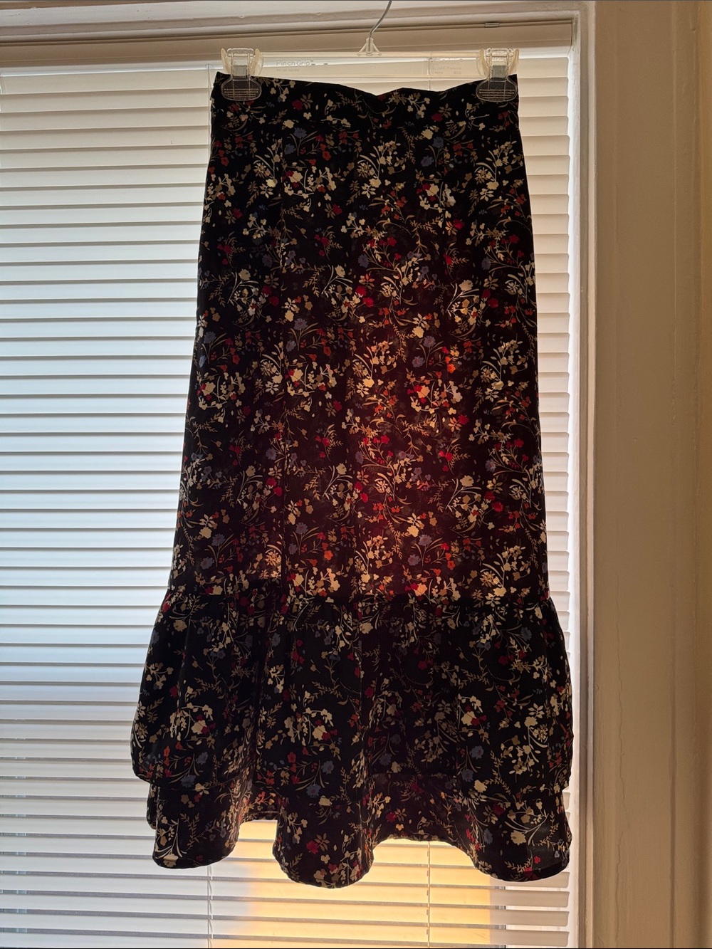 Allegra K tiered floral skirt